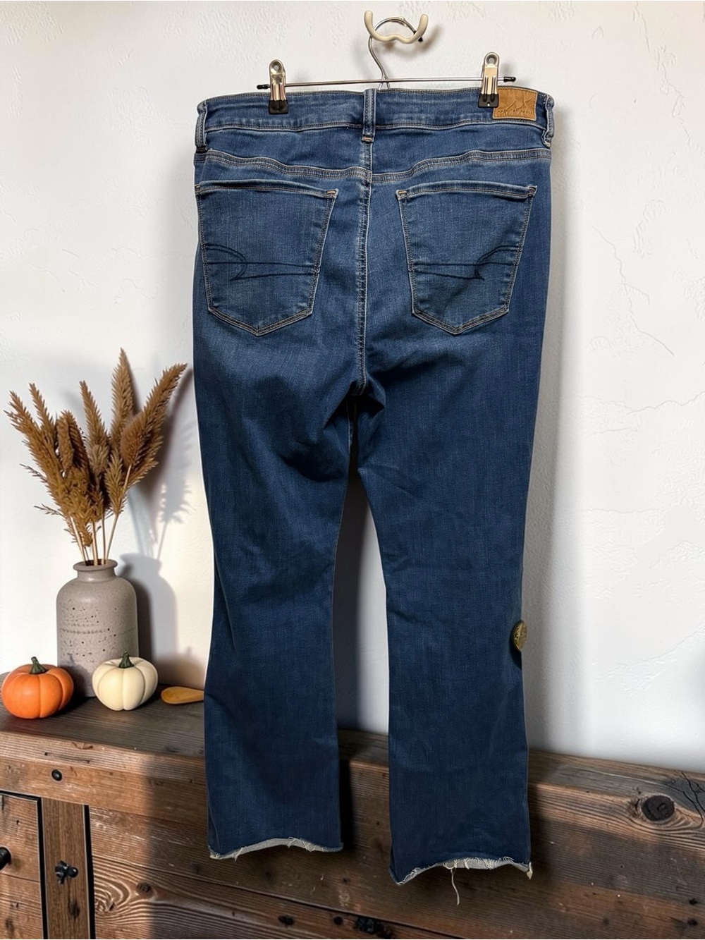 NWT American Eagle Next Level Stretch Jeans Dark Wash Slim Straight US 12 - Picture 4 of 8